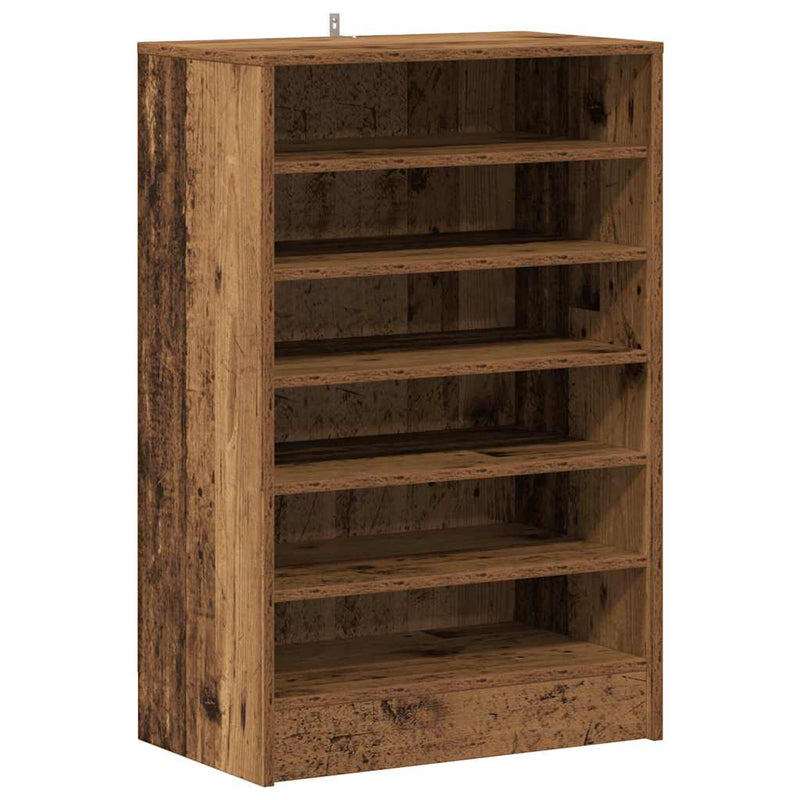 Chargez l'image dans la visionneuse de la galerie, Vidaxl schoenenkast 60x35x92 cm bewerkt hout oud houtkleurig
