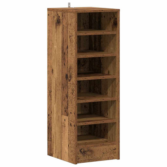 Vidaxl schoenenkast 32x35x92 cm bewerkt hout oud houtkleurig