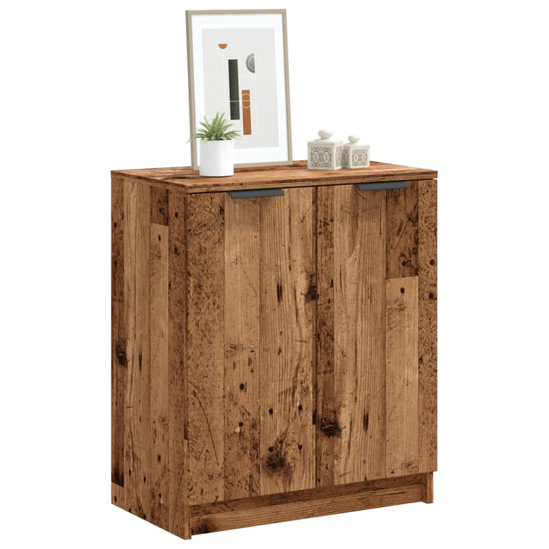 Afbeelding laden in galerijviewer, Vidaxl schoenenkast 59x35x70 cm bewerkt hout oud houtkleurig
