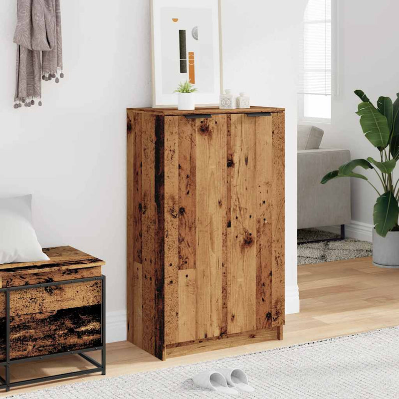 Chargez l'image dans la visionneuse de la galerie, Vidaxl schoenenkast 59x35x100,5 cm bewerkt hout oud houtkleurig
