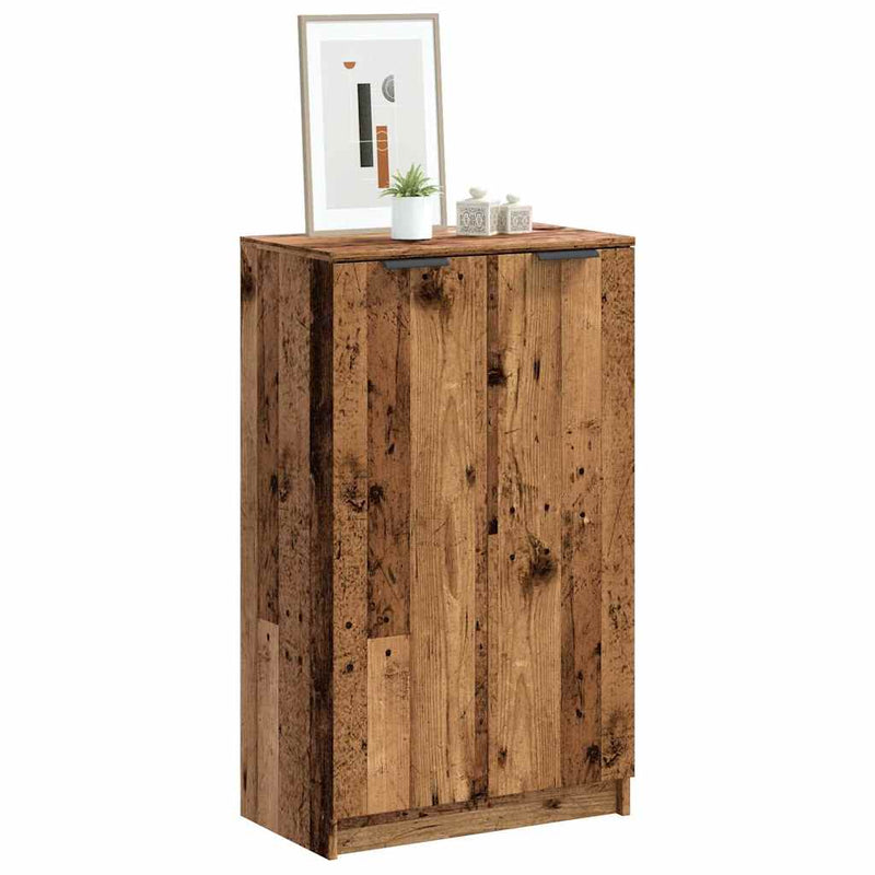 Chargez l'image dans la visionneuse de la galerie, Vidaxl schoenenkast 59x35x100,5 cm bewerkt hout oud houtkleurig
