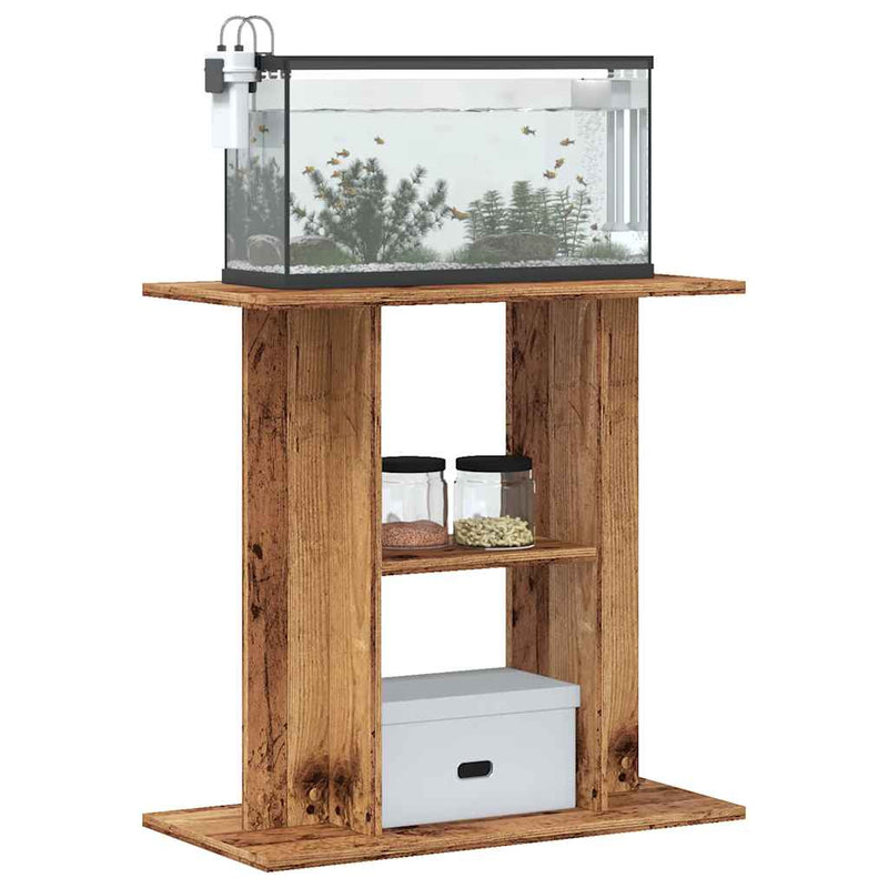 Load image into Gallery viewer, Vidaxl aquariumstandaard oud hout 60x30x60 cm bewerkt hout
