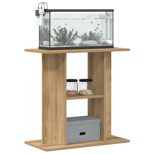 Vidaxl aquariumstandaard 60x30x60cm bewerkt hout artisanaal eikenkleur