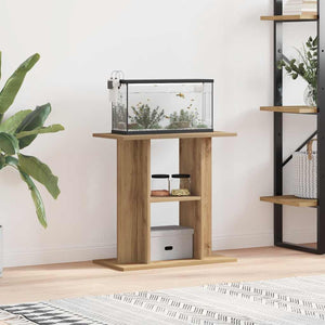 Vidaxl aquariumstandaard 60x30x60cm bewerkt hout artisanaal eikenkleur