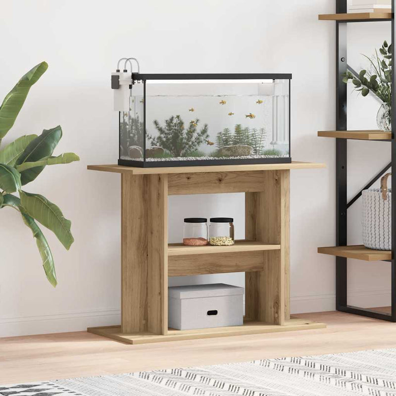 Load image into Gallery viewer, Vidaxl aquariumstandaard artisan eikenhout 80x35x60 cm
