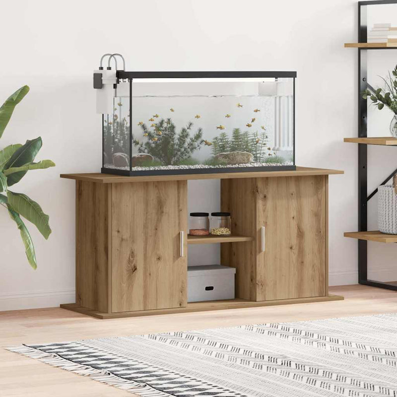 Chargez l'image dans la visionneuse de la galerie, Vidaxl aquariumstandaard artisan eikenhout 121x41x58 cm bewerkt hout

