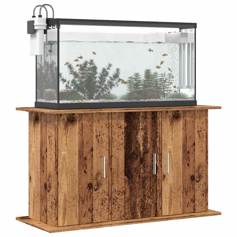 Load image into Gallery viewer, Vidaxl aquariumstandaard 101x41x58 cm bewerkt hout oud houtkleurig
