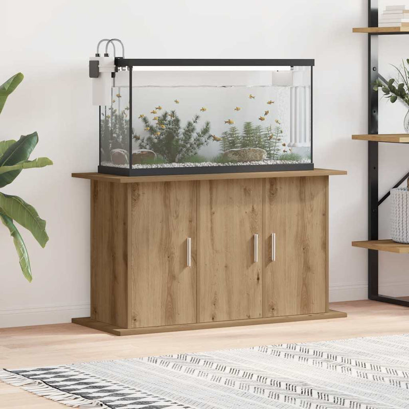Afbeelding laden in galerijviewer, Vidaxl aquariumstandaard artisan eikenhout 101x41x58 cm bewerkt hout
