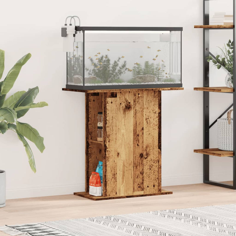 Load image into Gallery viewer, Vidaxl aquariumstandaard oud hout 36x75x72,5 cm bewerkt hout

