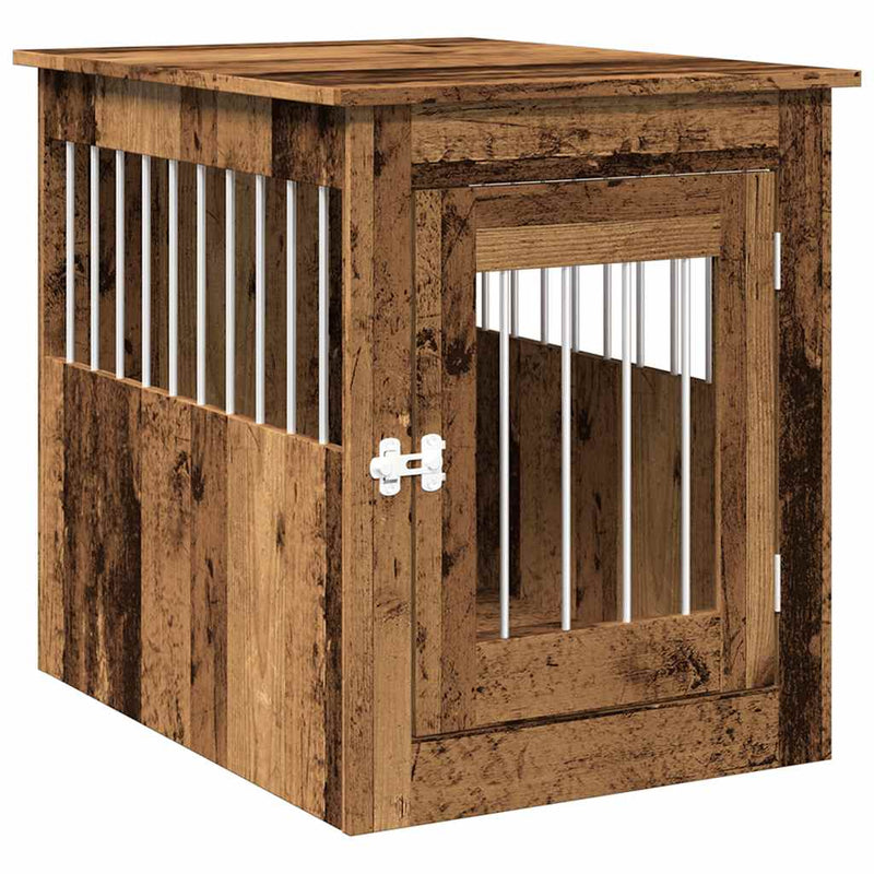 Load image into Gallery viewer, Vidaxl hondenbench 55x75x65 cm bewerkt hout oud houtkleurig
