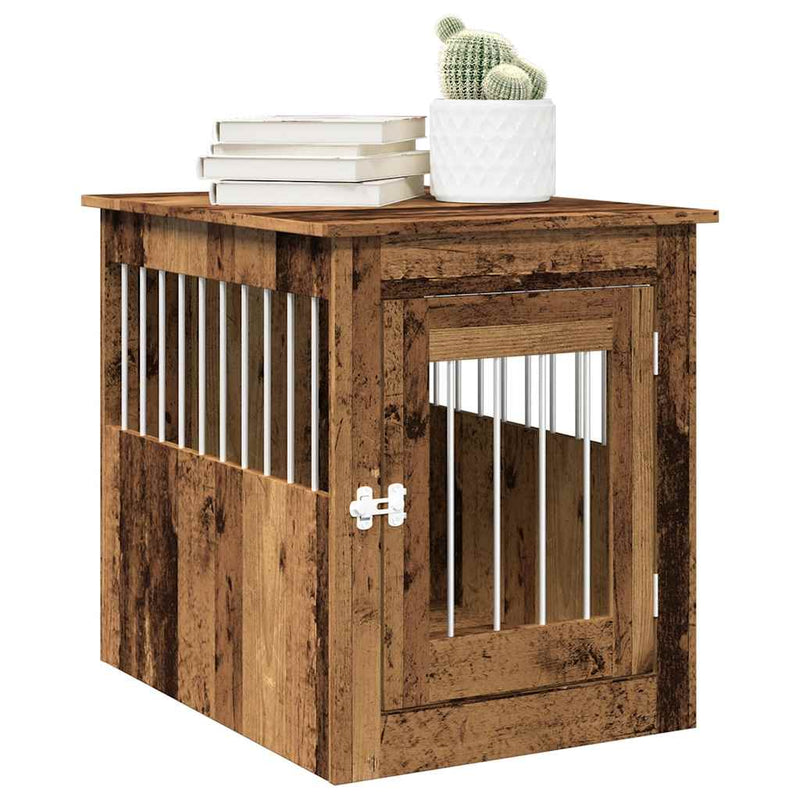 Load image into Gallery viewer, Vidaxl hondenbench 55x75x65 cm bewerkt hout oud houtkleurig

