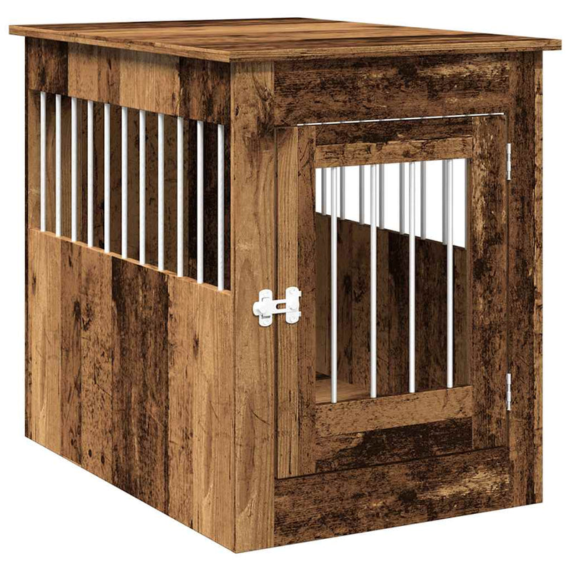 Load image into Gallery viewer, Vidaxl hondenbench 55x80x68 cm bewerkt hout oud houtkleurig
