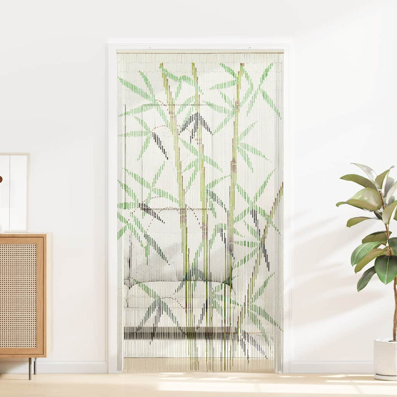 Afbeelding laden in galerijviewer, Vidaxl insectengordijn bamboe print 90x220 cm bamboe
