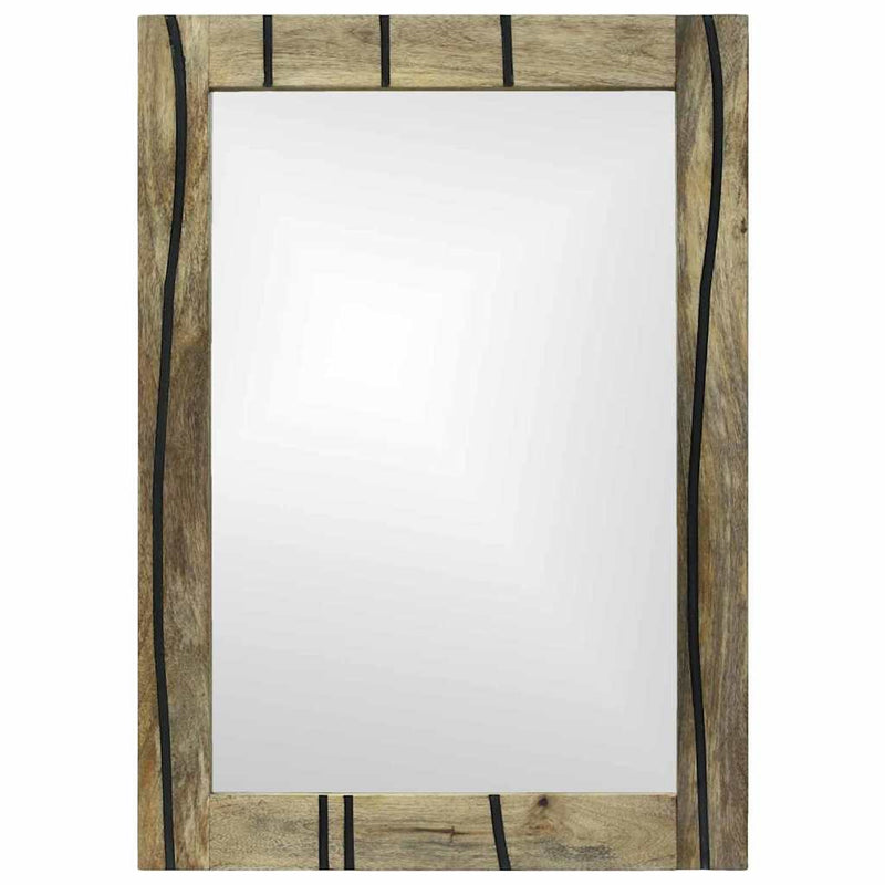 Afbeelding laden in galerijviewer, Vidaxl badkamer spiegel met spiegel bruin 70 x 50 x 2,5 cm
