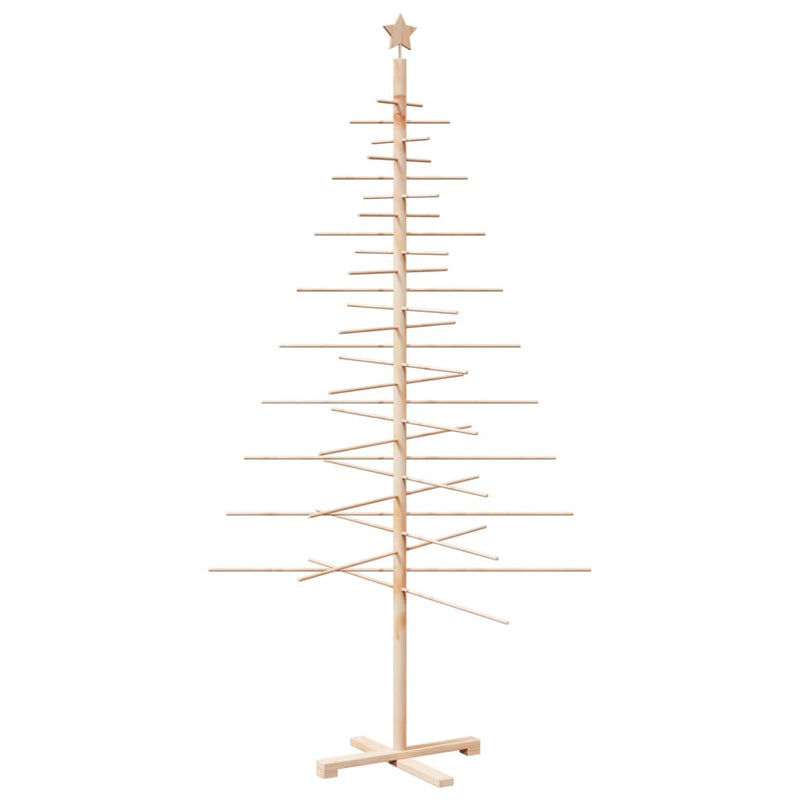 Load image into Gallery viewer, Vidaxl kerstdecoratie kerstboom 210 cm massief grenenhout
