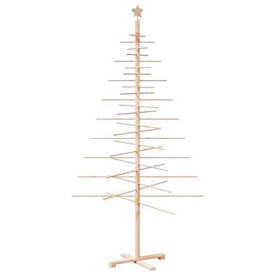 Vidaxl kerstdecoratie kerstboom 210 cm massief grenenhout