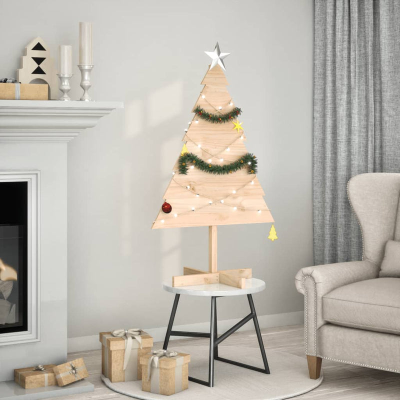 Load image into Gallery viewer, Vidaxl kerstdecoratie kerstboom 110 cm massief hout
