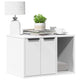 Vidaxl kattenbakkast 60x40x40 cm bewerkt hout wit