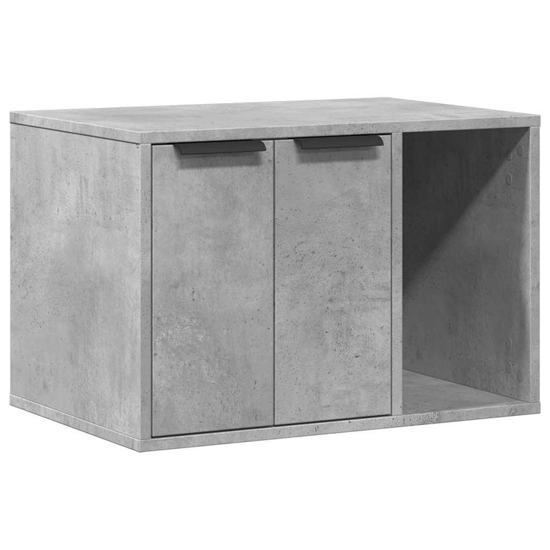 Afbeelding laden in galerijviewer, Vidaxl kattenbakkast 60x40x40 cm bewerkt hout betongrijs

