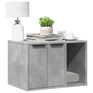 Vidaxl kattenbakkast 60x40x40 cm bewerkt hout betongrijs