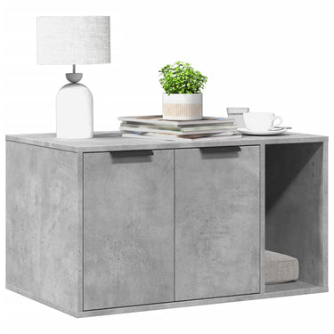 Vidaxl kattenbakkast 80x50x45 cm bewerkt hout betongrijs