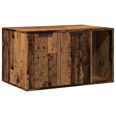Vidaxl kattenbakkast 80x50x45 cm bewerkt hout oud houtkleurig