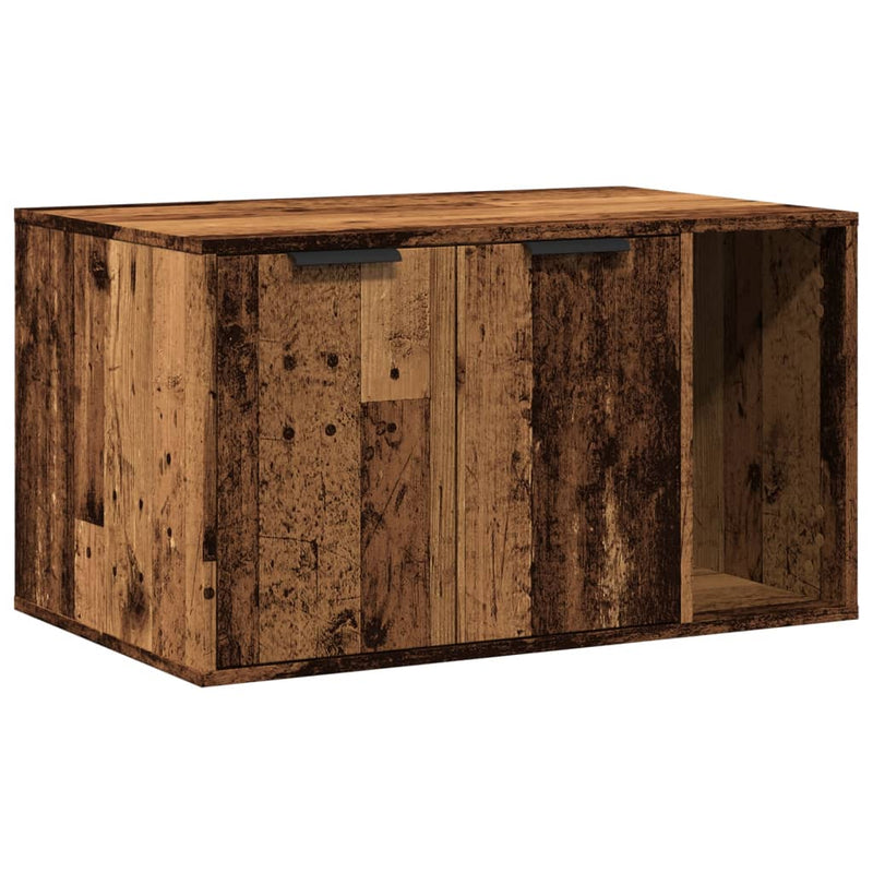 Chargez l'image dans la visionneuse de la galerie, Vidaxl kattenbakkast 80x50x45 cm bewerkt hout oud houtkleurig
