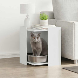 Vidaxl kattenbakkast 42x42x51 cm bewerkt hout wit