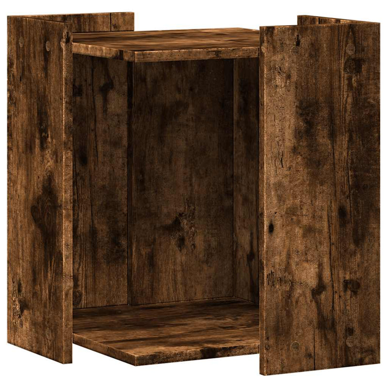 Load image into Gallery viewer, Vidaxl kattenbakkast 42x42x51 cm bewerkt hout gerookt eikenkleurig
