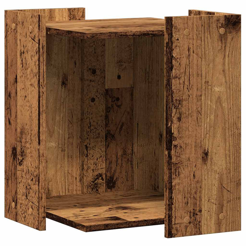 Load image into Gallery viewer, Vidaxl kattenbakkast 42x42x51 cm bewerkt hout oud houtkleurig

