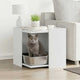 Vidaxl kattenbakkast 53x53x51 cm bewerkt hout wit