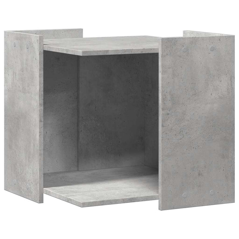 Load image into Gallery viewer, Vidaxl kattenbakkast 53x53x51 cm bewerkt hout betongrijs
