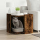 Vidaxl kattenbakkast 53x53x51 cm bewerkt hout gerookt eikenkleurig