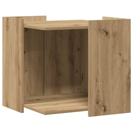 Vidaxl kattenbakkast 53x53x51 cm bewerkt hout artisanaal eikenkleurig