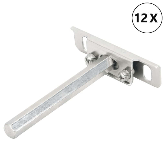 Vidaxl zwevende plankdragers 12st onzichtbaar ø12x100 mm koolstofstaal