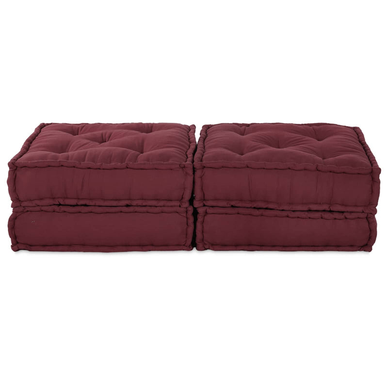Chargez l'image dans la visionneuse de la galerie, Vidaxl modulair bank 2 pcs bordeaux 140 x 70 x 36 cm stof
