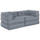 Vidaxl modulair bank 2 pcs grijs 140 x 70 x 56 cm stof