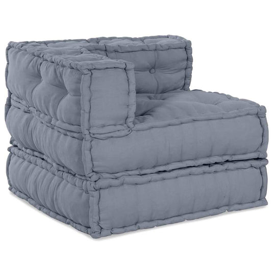 Vidaxl modulair bank 2 pcs grijs 140 x 70 x 56 cm stof