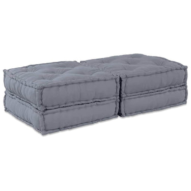 Vidaxl modulair bank 2 pcs grijs 140 x 70 x 36 cm stof