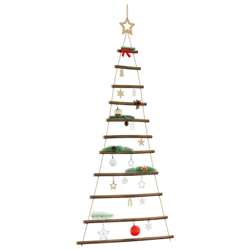 Chargez l'image dans la visionneuse de la galerie, Vidaxl hangende kerstboom met topster 74x150 cm natuurlijke tak
