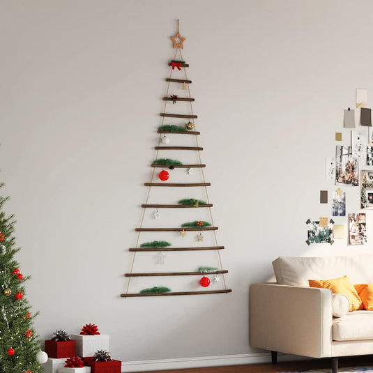 Vidaxl hangende kerstboom met topster 86x180 cm natuurlijke tak