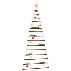 Vidaxl hangende kerstboom met topster 100x210 cm natuurlijke tak