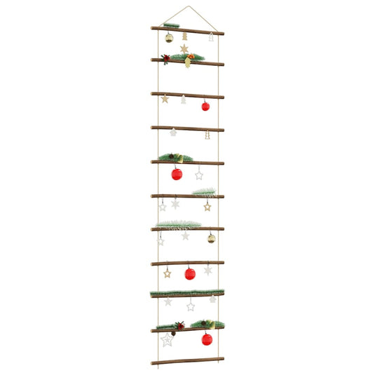 Vidaxl wanddecoratie laddervormig 50x200 cm naturel tak