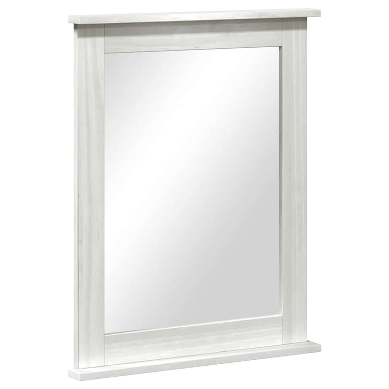 Afbeelding laden in galerijviewer, Vidaxl spiegel vigo antiek wit 55,5 x 5 x 70 cm massief grenenhout
