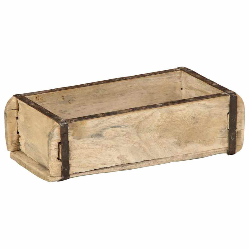Afbeelding laden in galerijviewer, Vidaxl dienblad 4 pcs bruin 30 x 15 x 9 cm massief gerecycled hout
