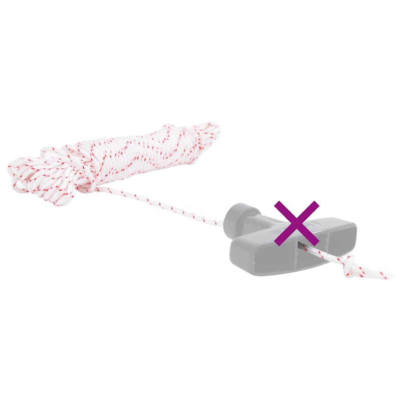 Load image into Gallery viewer, Vidaxl trekkoord startkoord wit en rood ø3 mm 10 m nylon
