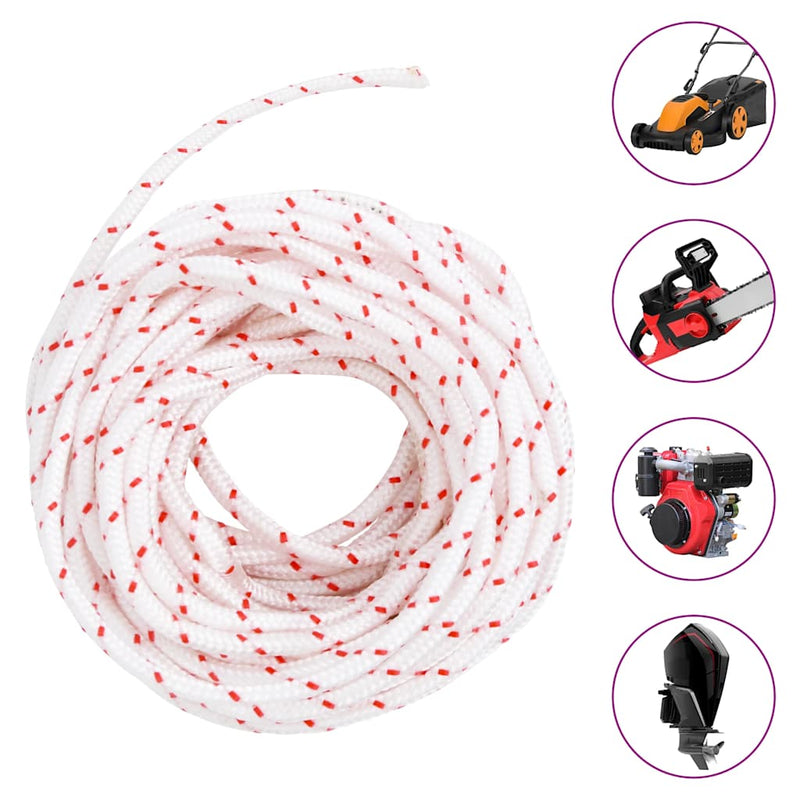 Load image into Gallery viewer, Vidaxl trekkoord startkoord wit en rood ø5 mm 10 m nylon
