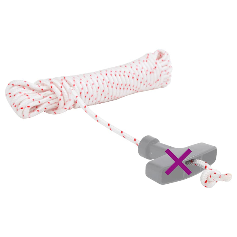 Load image into Gallery viewer, Vidaxl trekkoord startkoord wit en rood ø5 mm 10 m nylon
