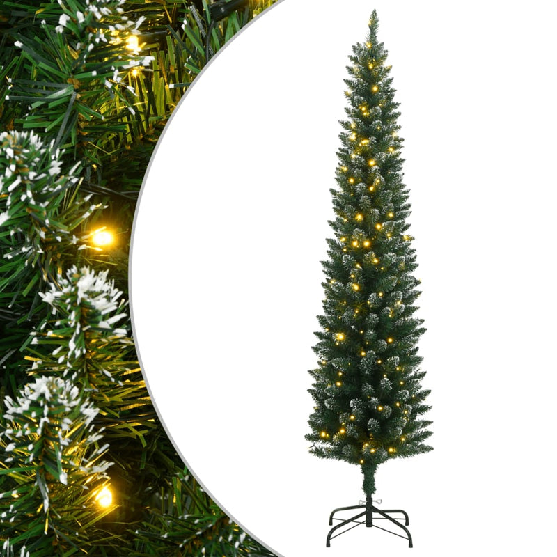 Load image into Gallery viewer, Vidaxl kunstkerstboom smal met 300 led's 240 cm
