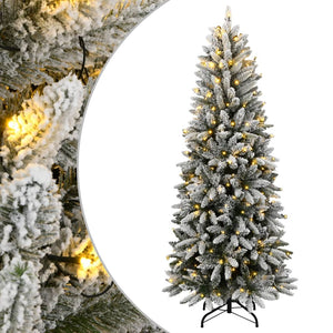 Vidaxl kunstkerstboom met 300 led's en sneeuw 210 cm
